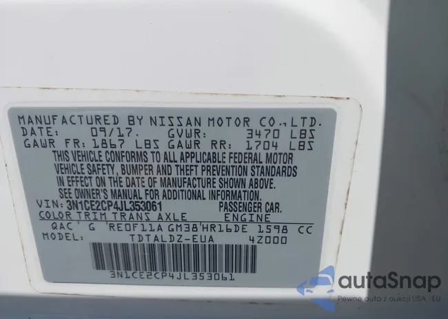 3N1CE2CP4JL353061: 42572846