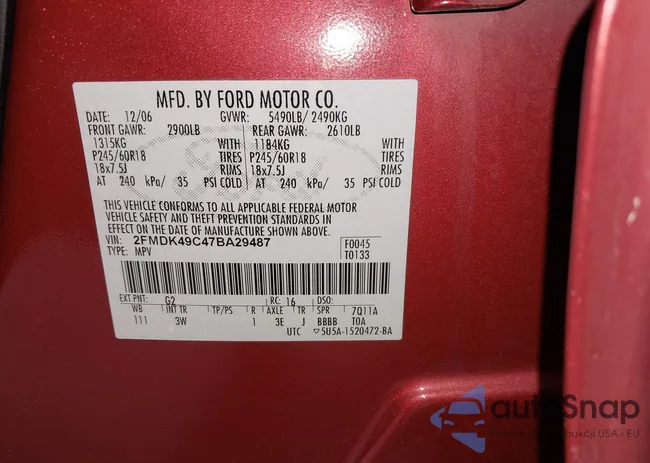 2FMDK49C47BA29487: 42572905