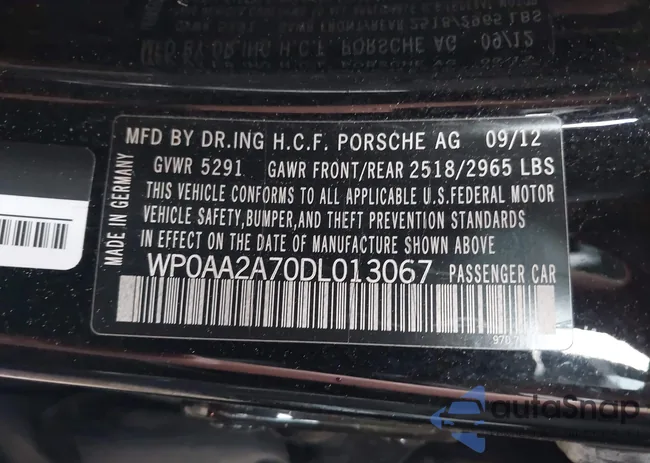 WP0AA2A70DL013067: 42572936