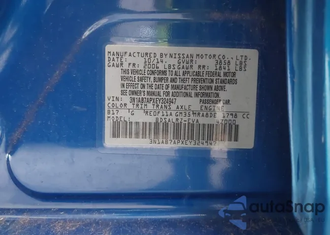 3N1AB7APXEY324947: 42572334