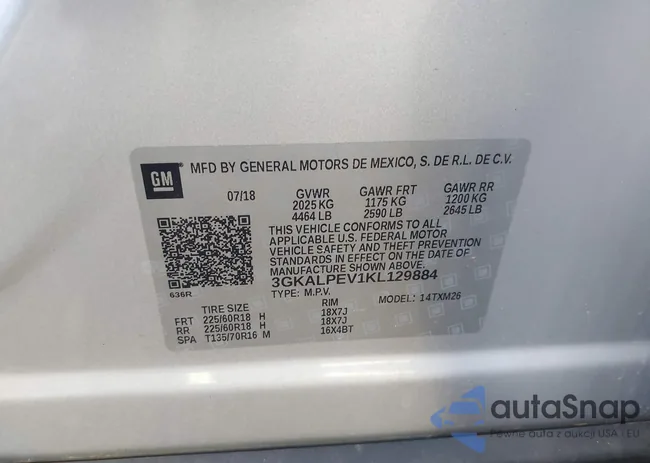 3GKALPEV1KL129884: 42572487