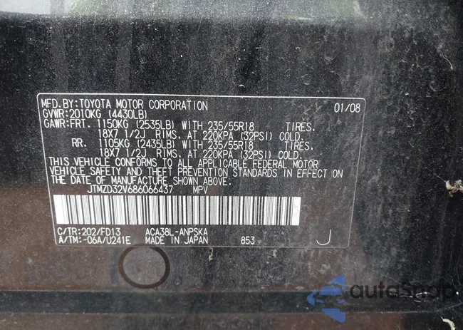 JTMZD32V686066437: 42573553