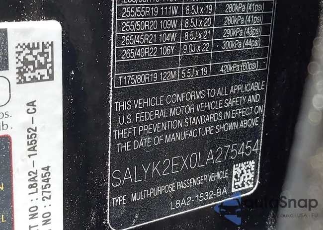 SALYK2EX0LA275454: 42573790