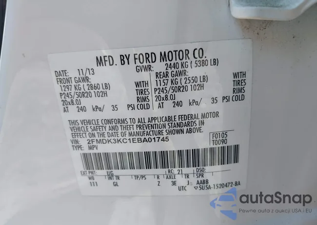 2FMDK3KC1EBA01745: 42573792