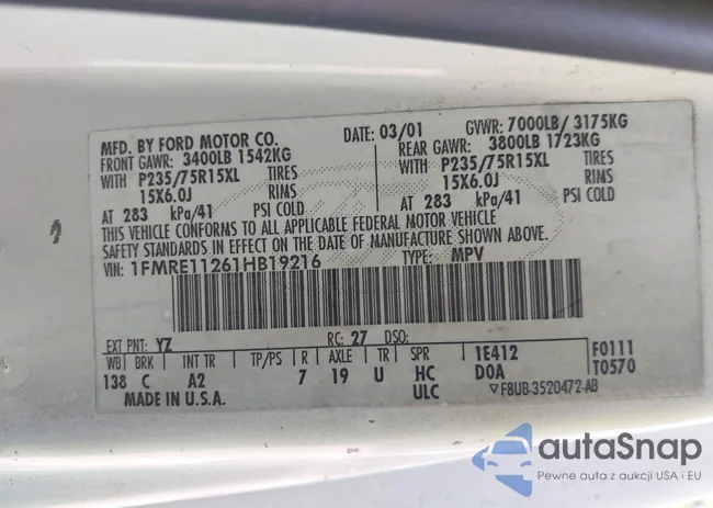 1FMRE11261HB19216: 42573806