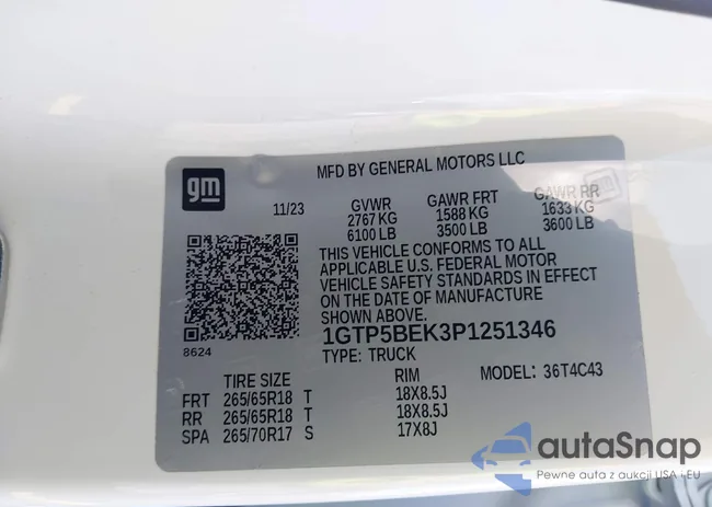 1GTP5BEK3P1251346: 42573813