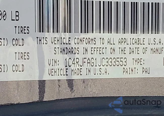 1C4RJFAG1JC333553: 42573879