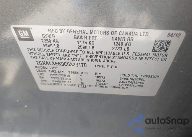 2GKALSEK0C6329170: 42573884