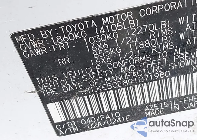 JTLKE50E891071980: 42573194