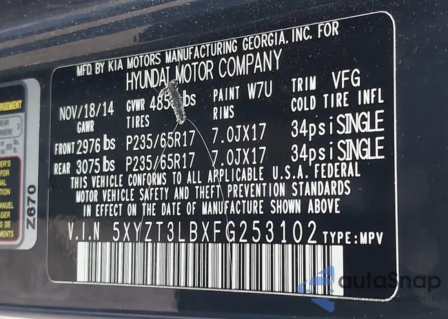 5XYZT3LBXFG253102: 42573374