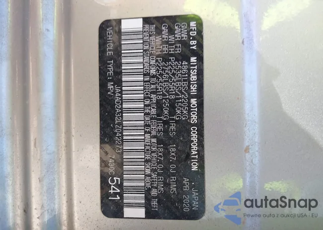 JA4AD2A32LZ042273: 42573476