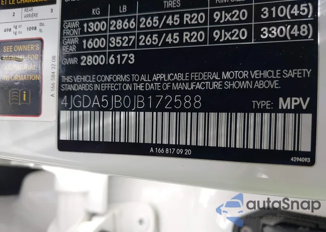 4JGDA5JB0JB172588: 42574600