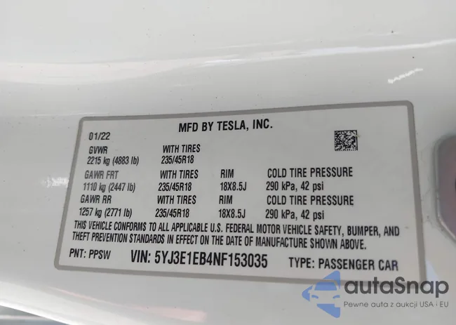 5YJ3E1EB4NF153035: 42574610