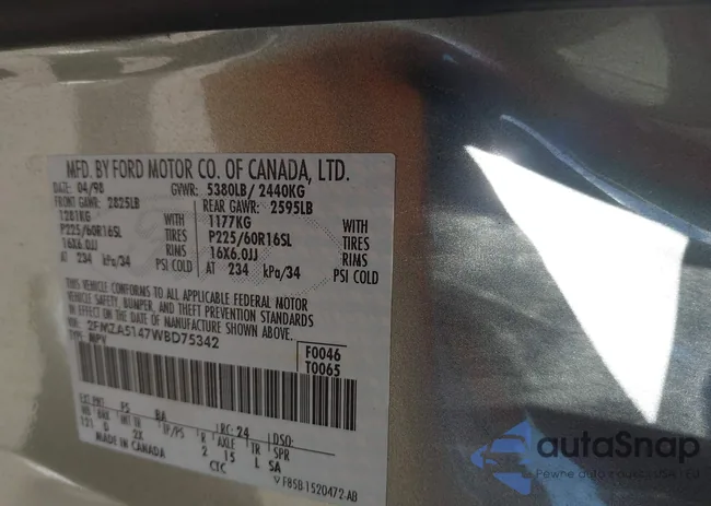 2FMZA5147WBD75342: 42574635