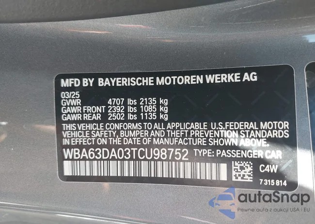 WBA63DA03TCU98752: 42574775