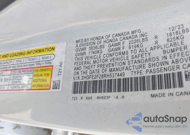 2HGFE2F28RH537449: 42574319