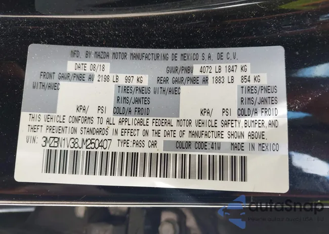 3MZBN1V38JM250407: 42574327