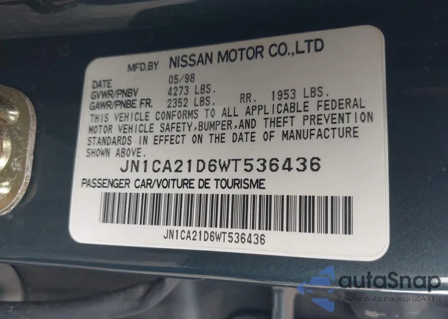 JN1CA21D6WT536436: 42574352