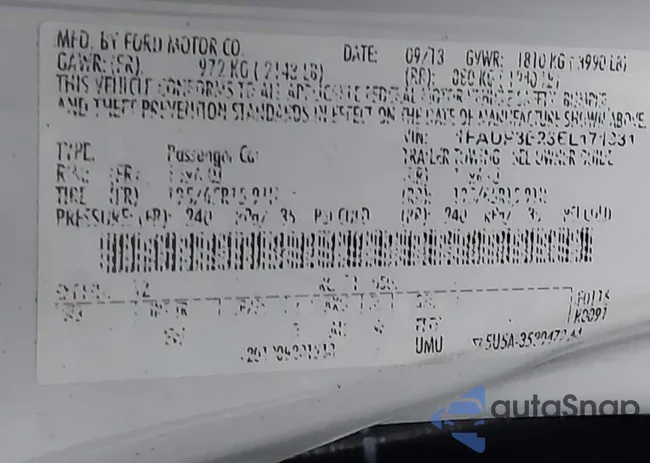 1FADP3E23EL171331: 42576003