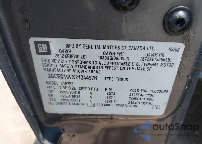 2GCEC19VX21344976: 42576528