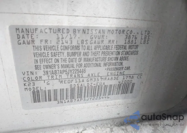 3N1AB7AP5JY225446: 42576564