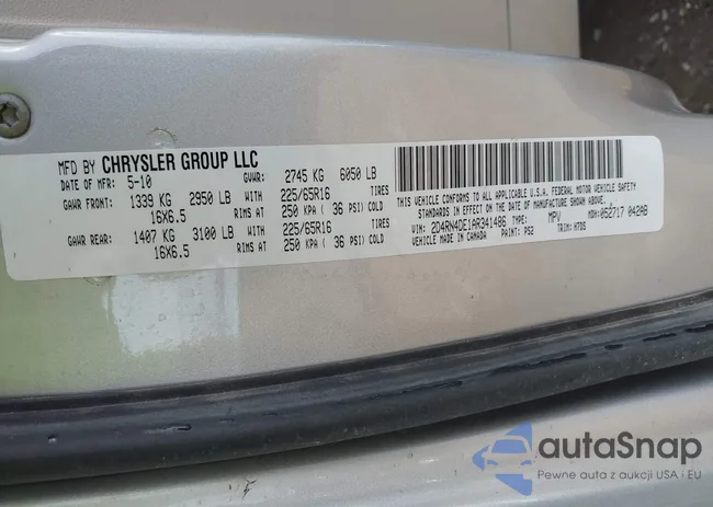 2D4RN4DE1AR341486: 42576865