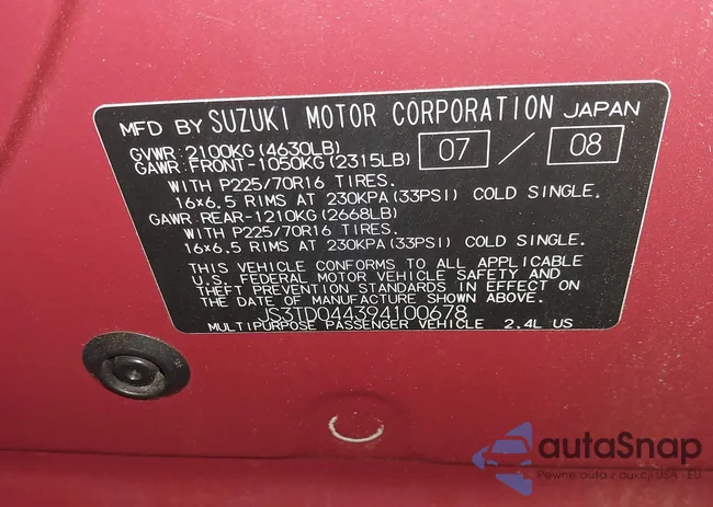 JS3TD044394100678: 42576883