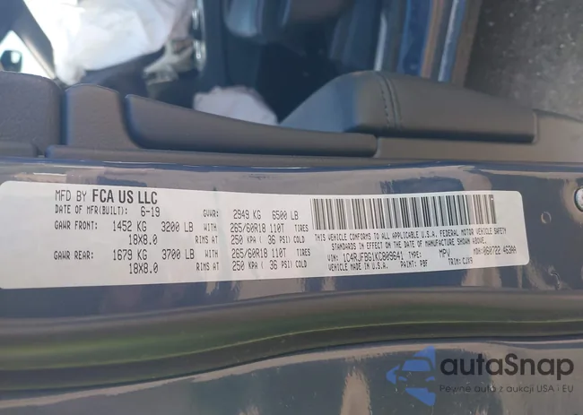 1C4RJFBG1KC809641: 42577653