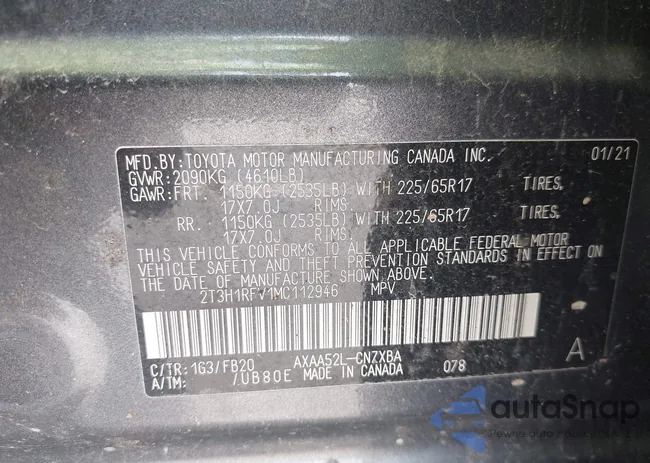 2T3H1RFV1MC112946: 42577717