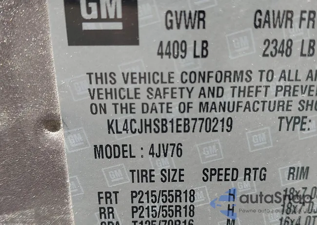 KL4CJHSB1EB770219: 42577758