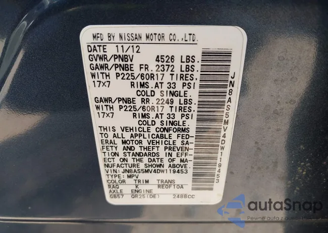 JN8AS5MV4DW119453: 42577896