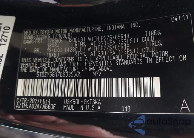 5TDZY5G17BS035565: 42577904