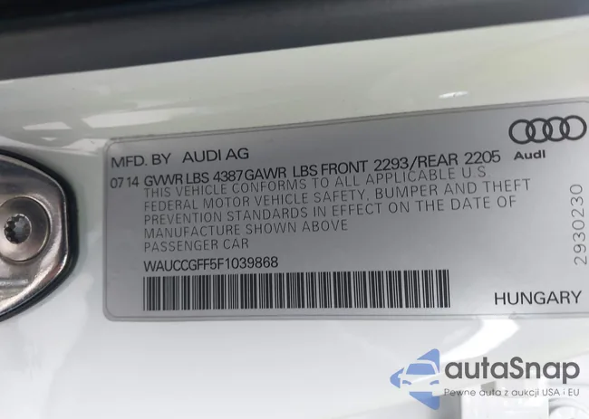 WAUCCGFF5F1039868: 42577961