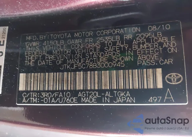 JTKJF5C78B3000945: 42578043