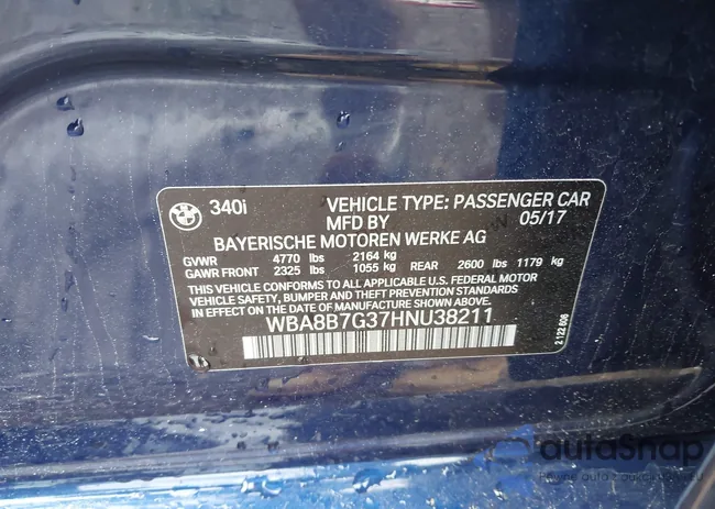 WBA8B7G37HNU38211: 42578062