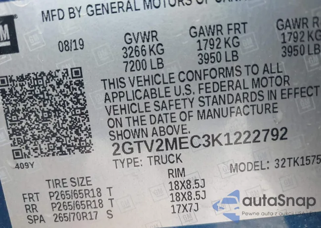 2GTV2MEC3K1222792: 42577416