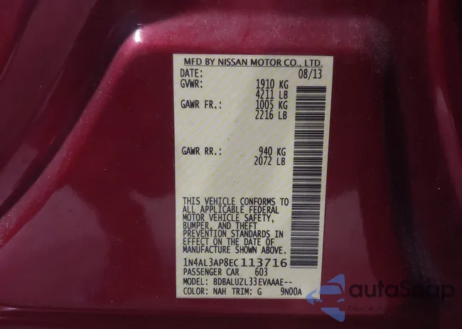 1N4AL3AP8EC113716: 42578606