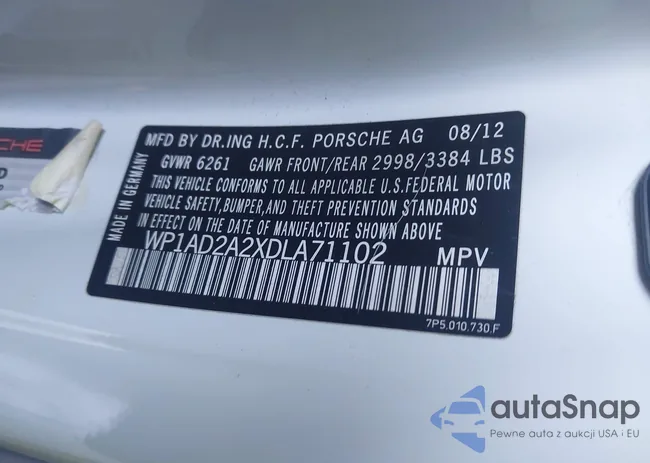 WP1AD2A2XDLA71102: 42578823