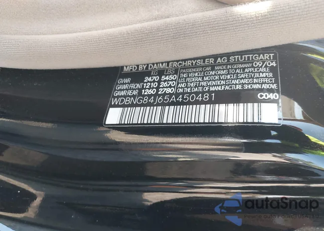 WDBNG84J65A450481: 42579063