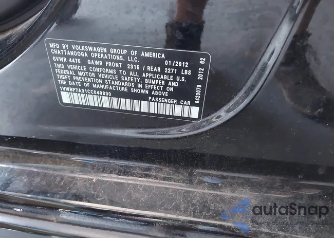 1VWBP7A31CC049830: 42578197