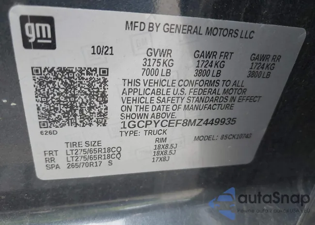 1GCPYCEF8MZ449935: 42578201