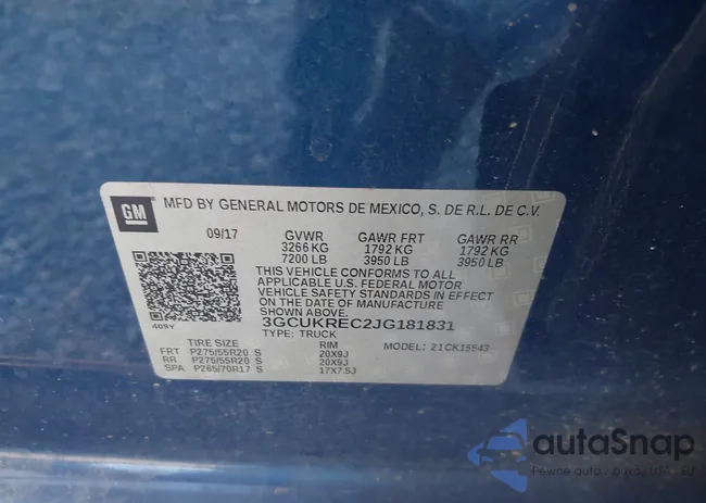 3GCUKREC2JG181831: 42578307