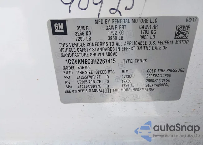 1GCVKNEC3HZ267415: 42578387