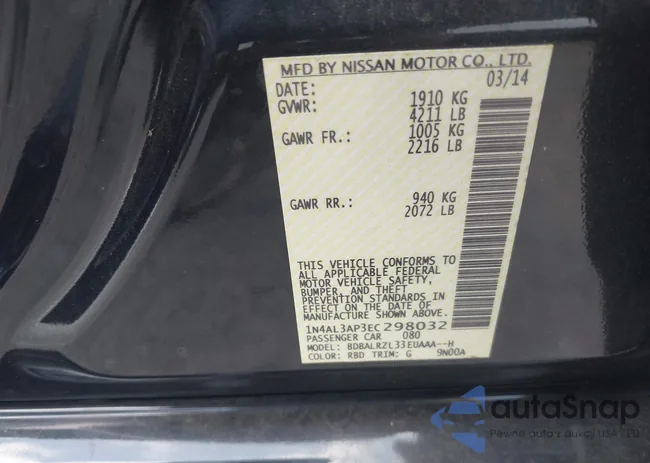 1N4AL3AP3EC298032: 42579573