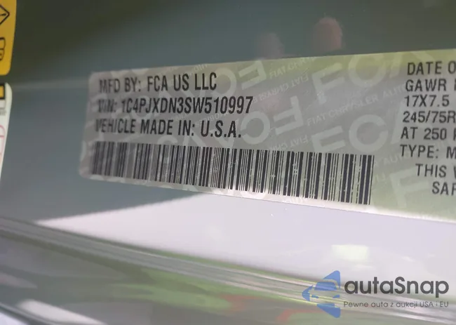 1C4PJXDN3SW510997: 42579728