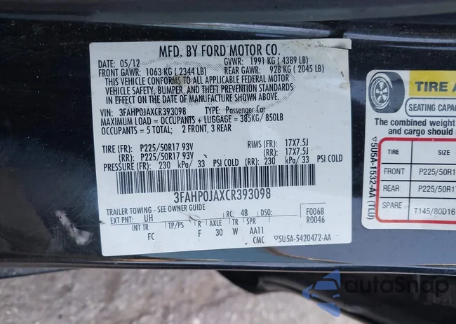 3FAHP0JAXCR393098: 42579730