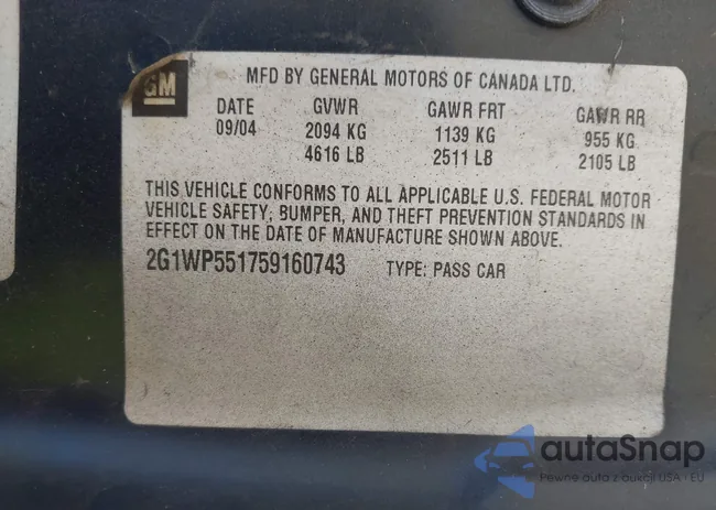 2G1WP551759160743: 42579877