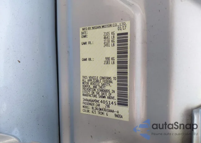 1N4AA6AP0HC405145: 42579108