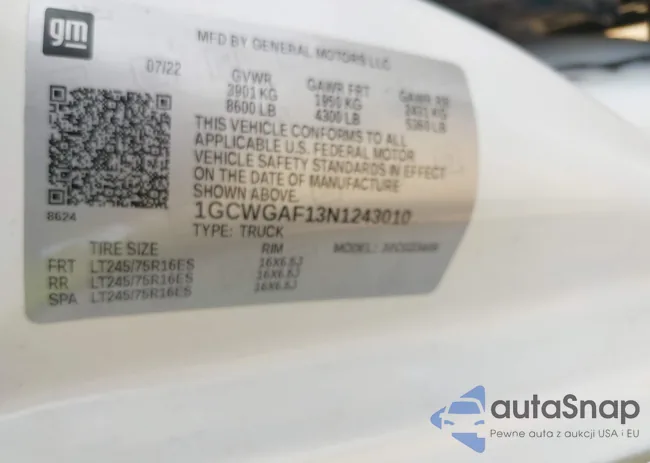 1GCWGAF13N1243010: 42579261