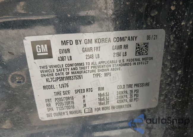 KL7CJPSM1MB375261: 42579323